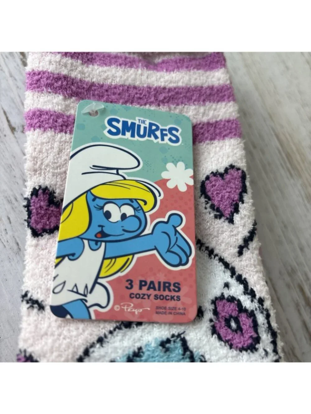 New 3 Pairs Smurfs Cozy Socks Women's Shoes Size 4-10